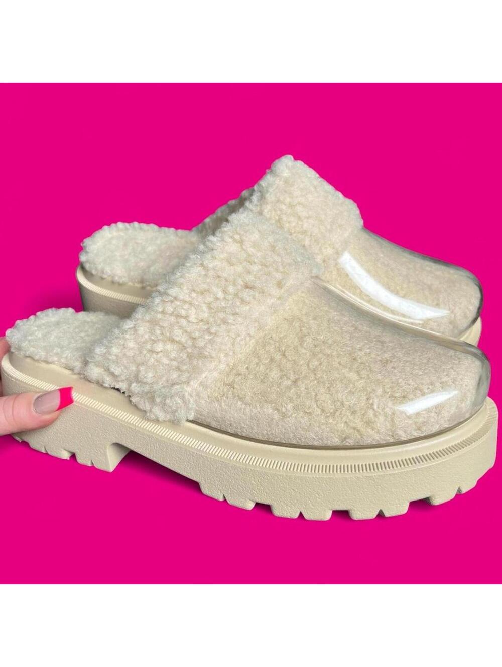 Women's Cream and Tan Clog
